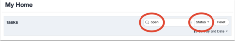 screenshot of a search field and a dropdown box